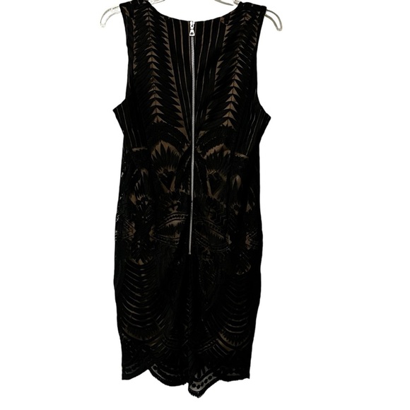 NWT Revolve Bardot Lace Embroidered Dress in Black 10 Large Goth Event Formal - Picture 8 of 16